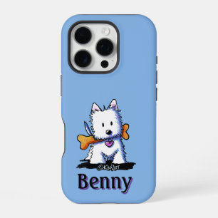 Funda Para iPhone 16 Pro KiniArt™ Westie con hueso