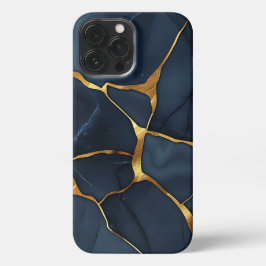 Funda Para iPhone 13 Pro Max Kintî japonés azul oscuro