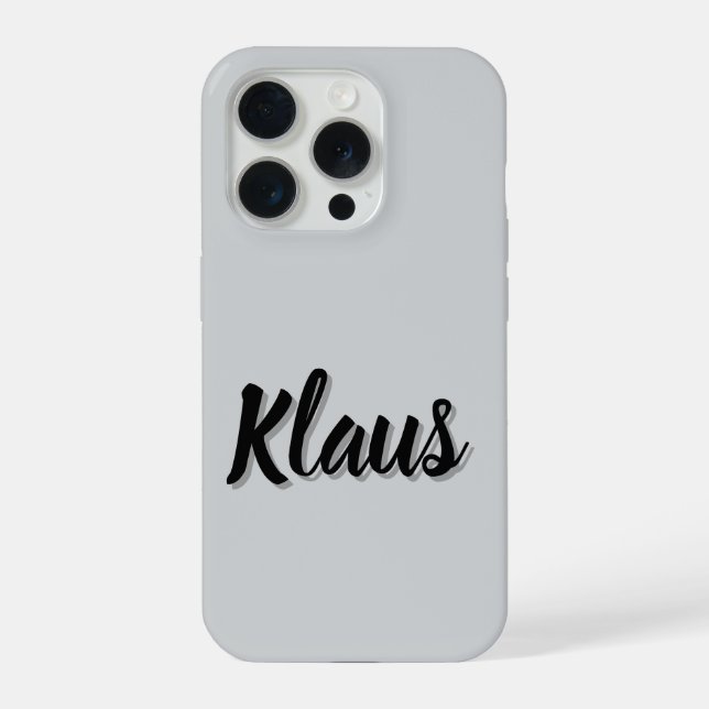 Funda Para iPhone Klaus Mens Name, (Reverso )