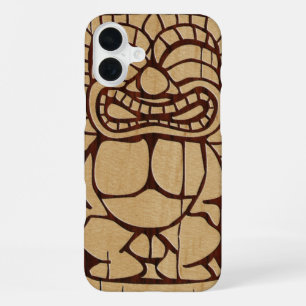 Funda Para iPhone 16 Plus Koa Wood Tiki Ailani Surfboard