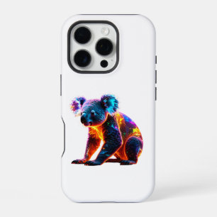 Funda Para iPhone 16 Pro Koala de neón brillante: arte de vida silvestre de
