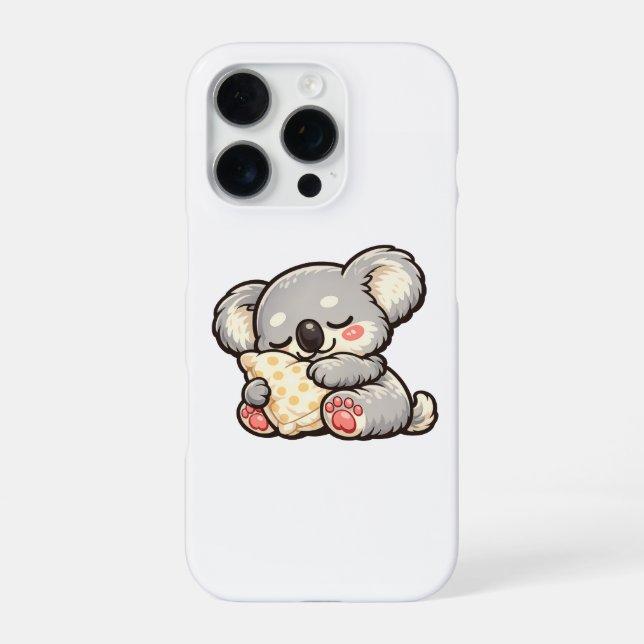 Funda Para iPhone Koala Dormido Adorable con Almohada (Reverso)