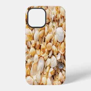 Funda Para iPhone 12 La concha texturaba el fondo de la playa de verano
