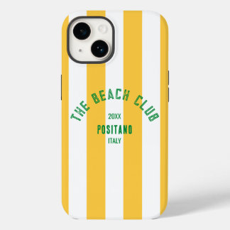 Funda Para iPhone 14 La cresta del Beach Club con franja de cabaña amar