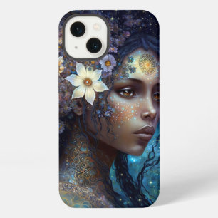 La diosa negra afroamericana reina arte de fantasí