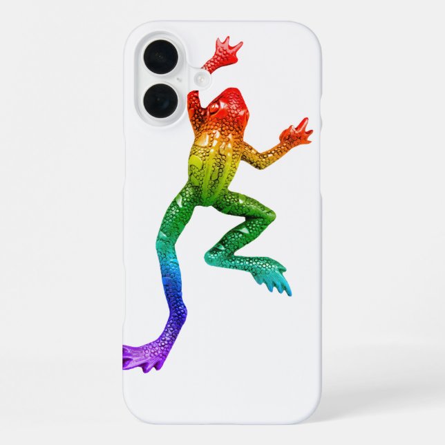 Funda Para iPhone La estatua de rana del Orgullo de SlipperyJoe Vibr (Reverso )