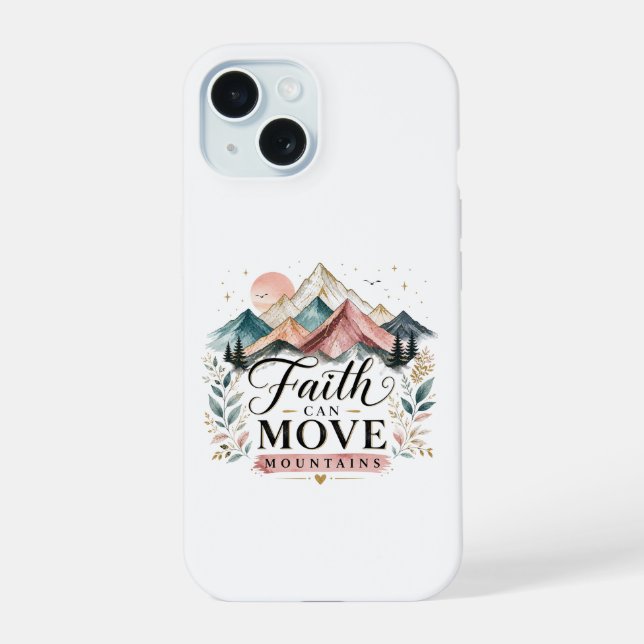 Funda para iPhone La Fe Mueve Montañas (Reverso )