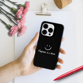Funda Para iPhone 14 Pro La felicidad negra simple es una cita para elegir 