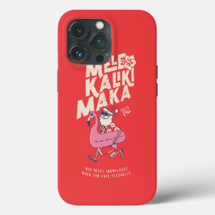 Funda Para iPhone 13 Pro La fuga de Navidades de Mele Kalikimaka Santa Flam