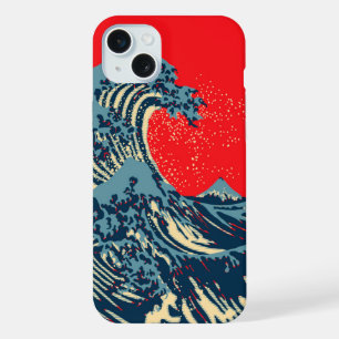 La gran ola de Hokusai con estilo artístico de esp