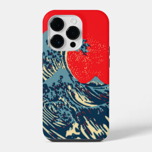 Funda Para iPhone 14 Pro La gran ola de Hokusai con estilo artístico de esp