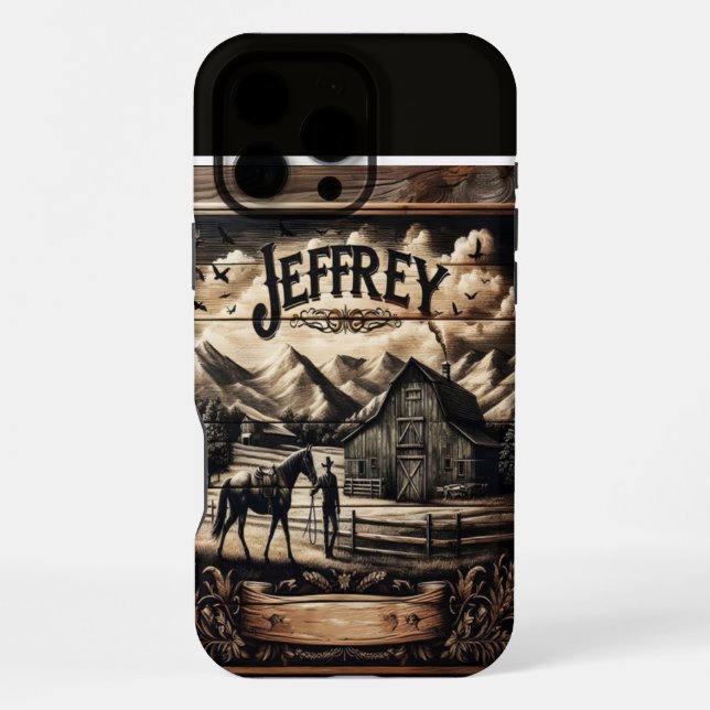 Funda Para iPhone La granja rústica de Jeffrey (Reverso )