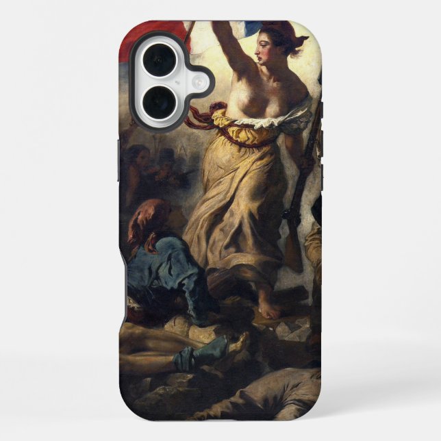 Funda Para iPhone La libertad como líder del pueblo (Reverso )