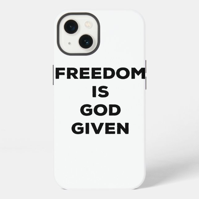Funda Para iPhone La libertad es dada por Dios (Reverso )