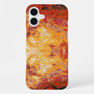Funda Para iPhone 16 Plus LA MATERIA NO IMPORTA Máscara fractal en rojo amar