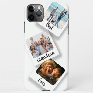 Funda Para iPhone 11Pro Max La mejor abuela jamás 3 foto retro blanco