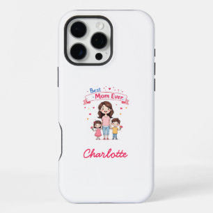 Funda Para iPhone 16 Pro Max La mejor mamá del mundo Madre personalizada sent