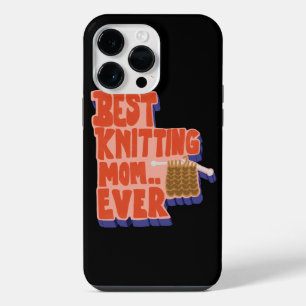 Funda Para iPhone 14 Pro Max La Mejor Mamá Tejedora Retro Tipografía Vintage