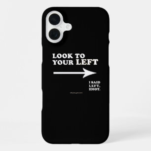 Funda Para iPhone 16 Plus La mirada de SlipperyJoe hacia su izquierda gruesa