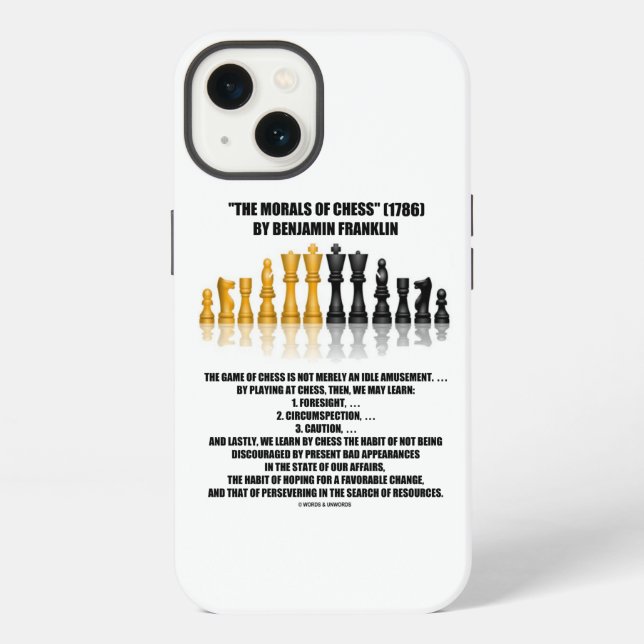 Funda Para iPhone La Moral Del Ajedrez Benjamin Franklin (Reverso )