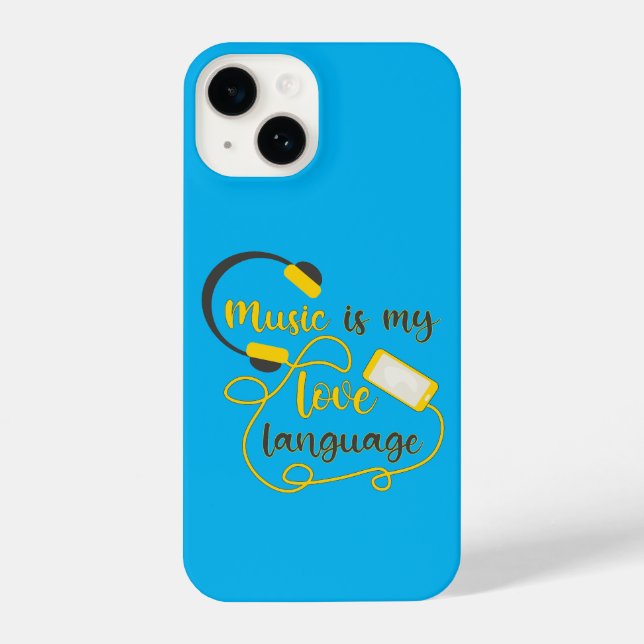 Funda Para iPhone La música es mi lenguaje amoroso frase romántica (Reverso )