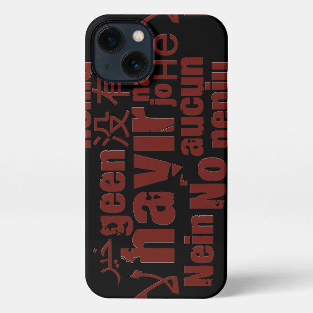 Funda Para iPhone La palabra "No" en diferentes idiomas (Reverso )