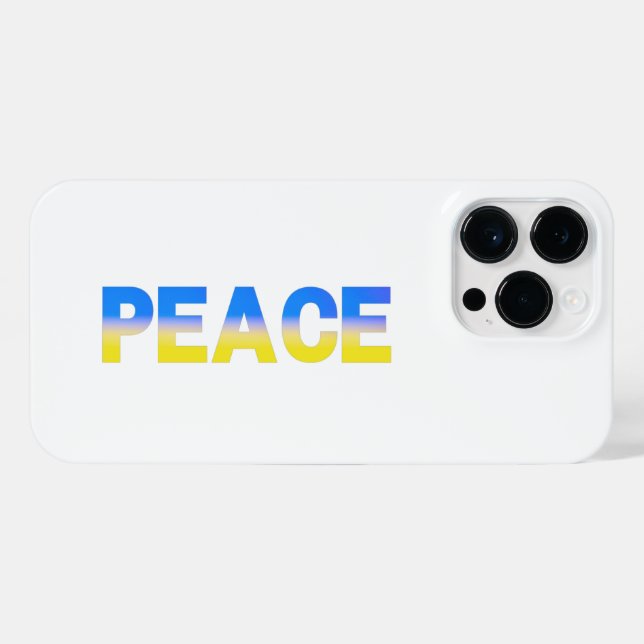 Funda Para iPhone La paz azul y amarilla Ucrania inspirada en el min (Reverso Horizontal)