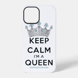 Funda Para iPhone 12 Pro La reina keep calm de SlipperyJoe's corona de plat
