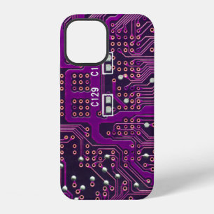 Funda Para iPhone 12 La superficie del fondo de circuito digital,abstr