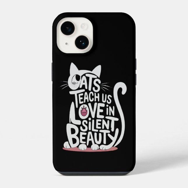 Funda Para iPhone La travesura del gato (Reverso )