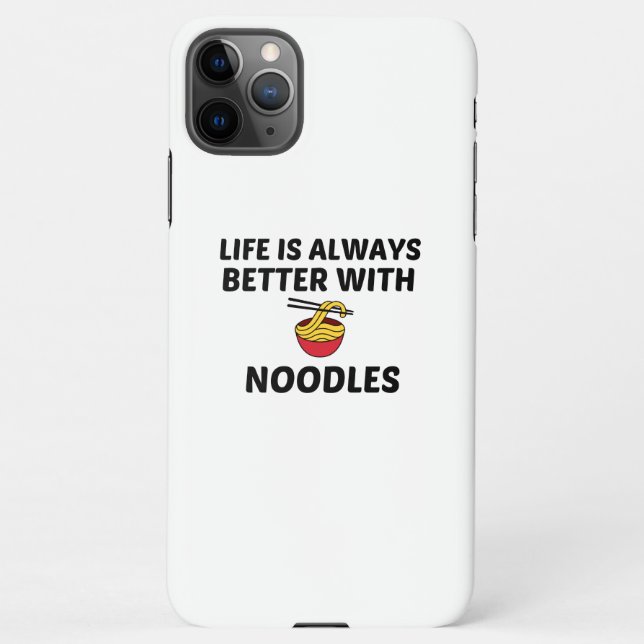 FUNDA PARA iPhone LA VIDA DE NOODLES ES MEJOR (Reverso)