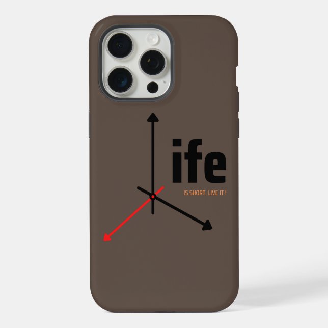 Funda Para iPhone la vida es corta, vívela (Reverso )