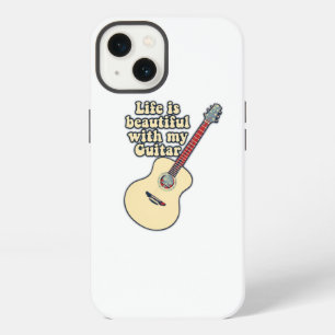 La vida es hermosa con mi guitarra. palabras posit