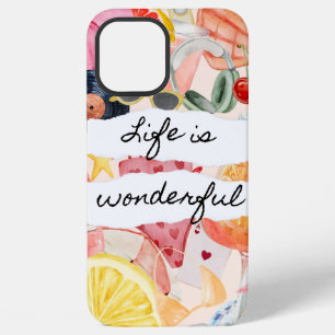 Funda Para iPhone 12 Pro Max La vida es maravillosa estética de verano tropical