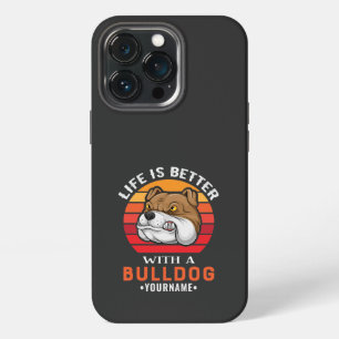 Funda Para iPhone 13 Pro La vida es mejor con un Bulldog