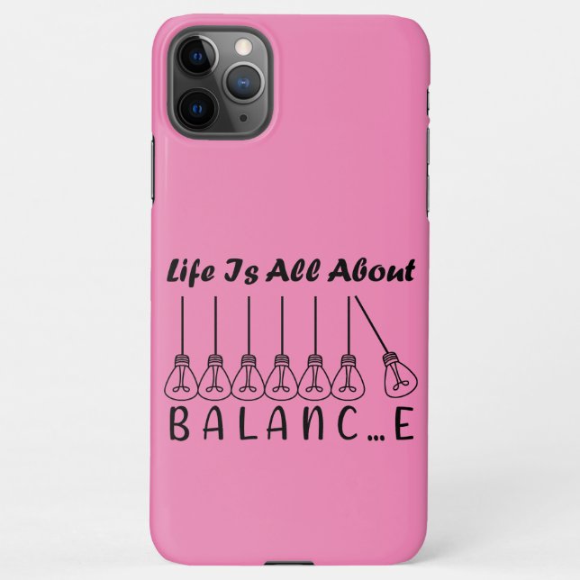 Funda Para iPhone La vida se trata de inspiración de equilibrio y mo (Reverso)