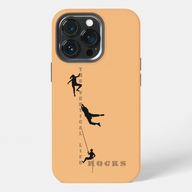 Funda Para iPhone La vida vertical - Diseño de escalada rocosa (Reverso )