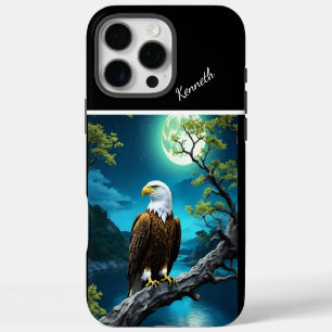Funda Para iPhone 16 Pro Max La vigilia de la luna de la majestuosa águila del