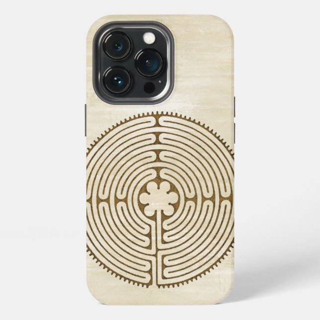 Funda Para iPhone Laberinto de Chartres - Símbolo Espiritual Antiguo (Reverso )