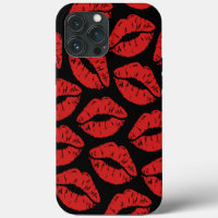 Labial rojo bonito besos besa patrón de labios