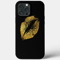 Labios con Brillo Dorado