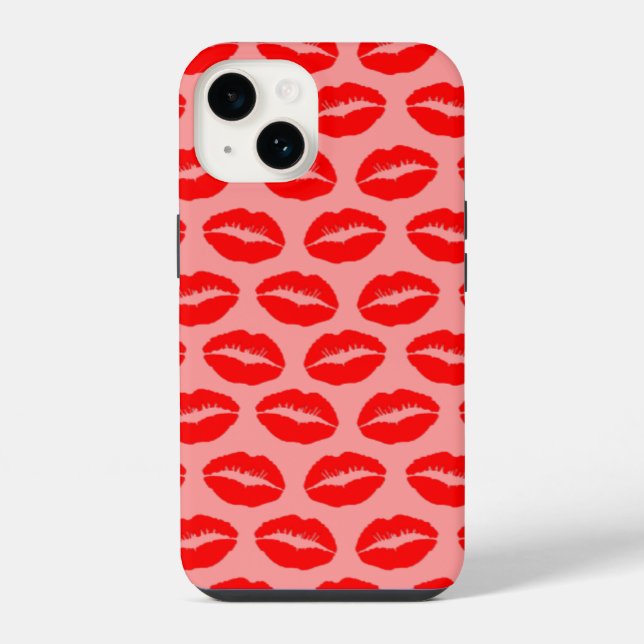 Funda Para iPhone Labios Rojos Besucones (Reverso )