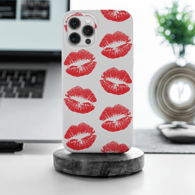 Funda Para iPhone Labios Rojos, Patrón De Labios, Labial Rojo, Beso (Subido por el creador)