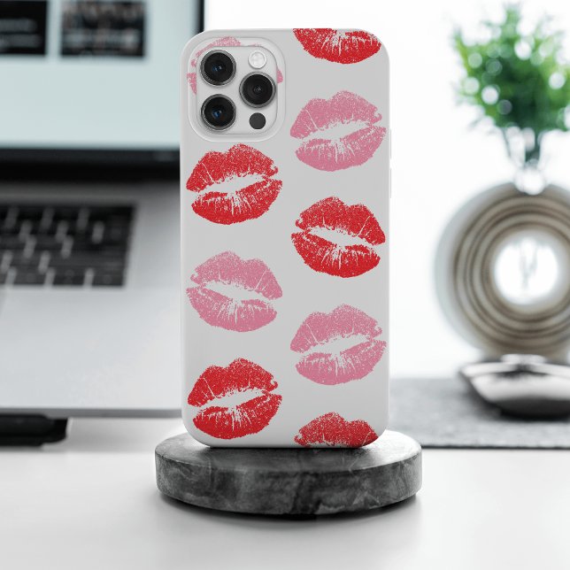 Funda Para iPhone Labios rojos y rosados, patrón de labios, labios,  (Subido por el creador)
