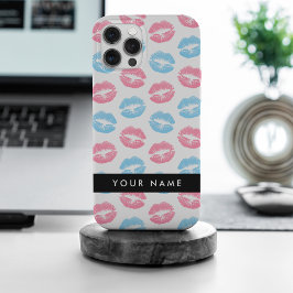 Labios rosados, labios azules, besos, tu nombre, p