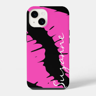 Funda Para iPhone 14 Labios rosados personalizados