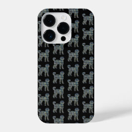 Funda Para iPhone 14 Pro Labradoodle Cute Perro Silhouette Black