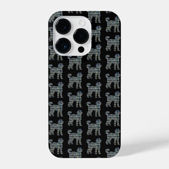 Funda Para iPhone Labradoodle Cute Perro Silhouette Black (Reverso )