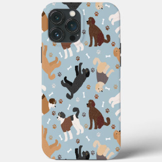 Funda Para iPhone 13 Pro Max Labradoodle / Goldendoodle Bones y Pastas
