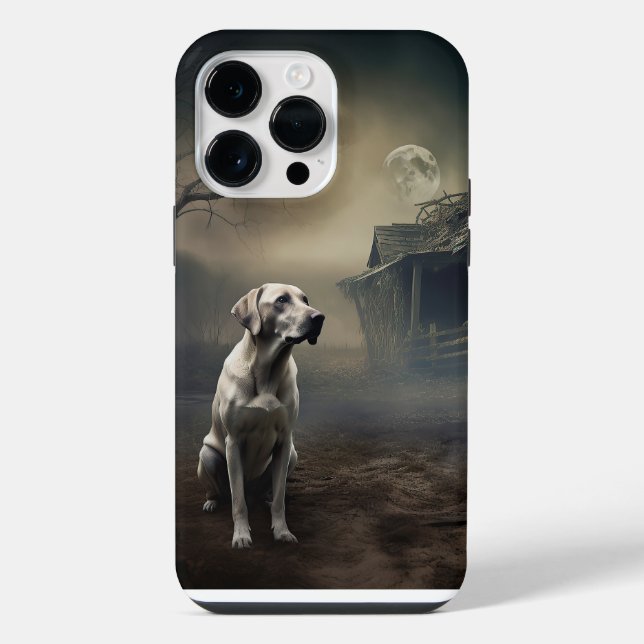 Funda Para iPhone Labrador Halloween Espantoso (Reverso )